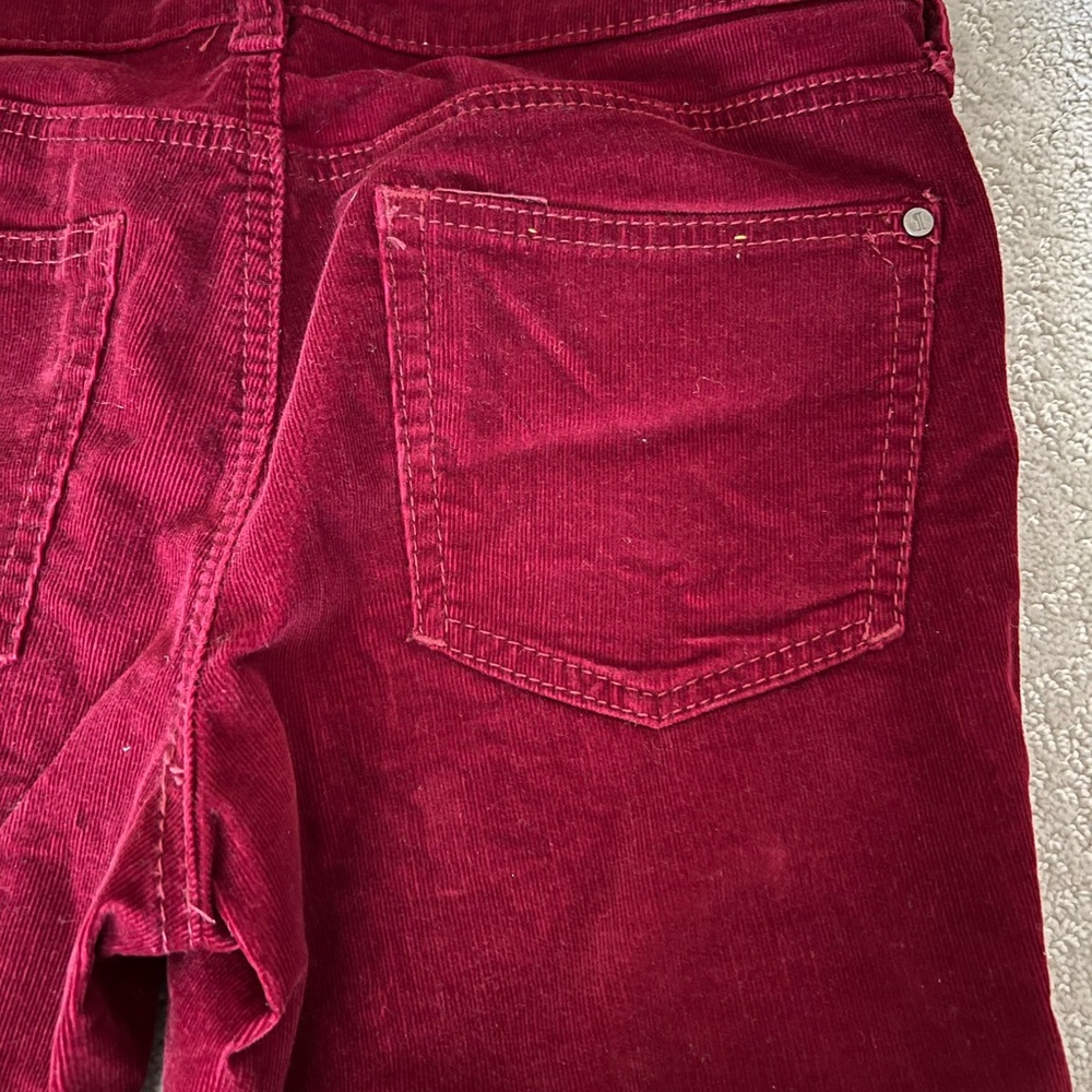 Pilcro and the Letterpress Women's Burgundy Corduroy Pants, Size 28 - Picture 8 of 15